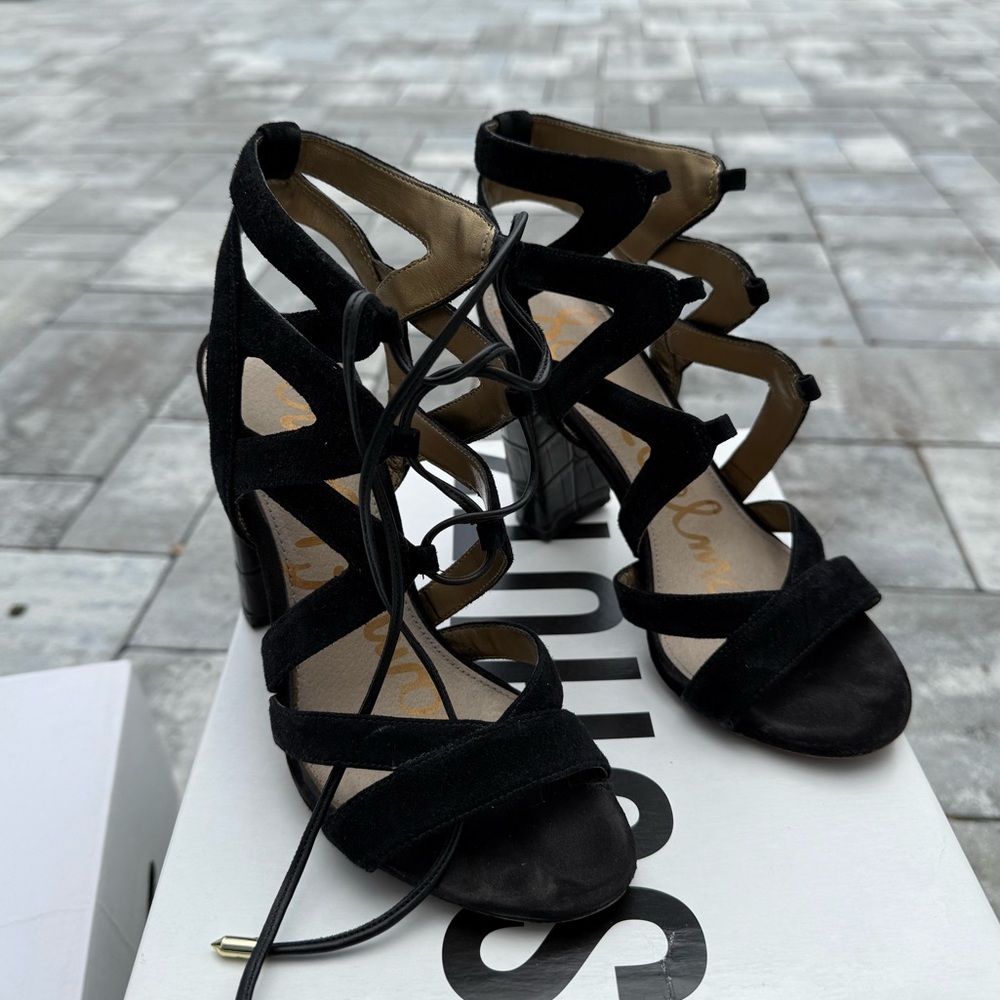 Sam Edelman Black Strappy Heels